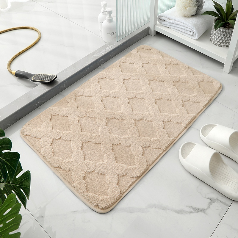 Imitation Cashmere Non-Slip Doorway and Bathroom Floor Mat