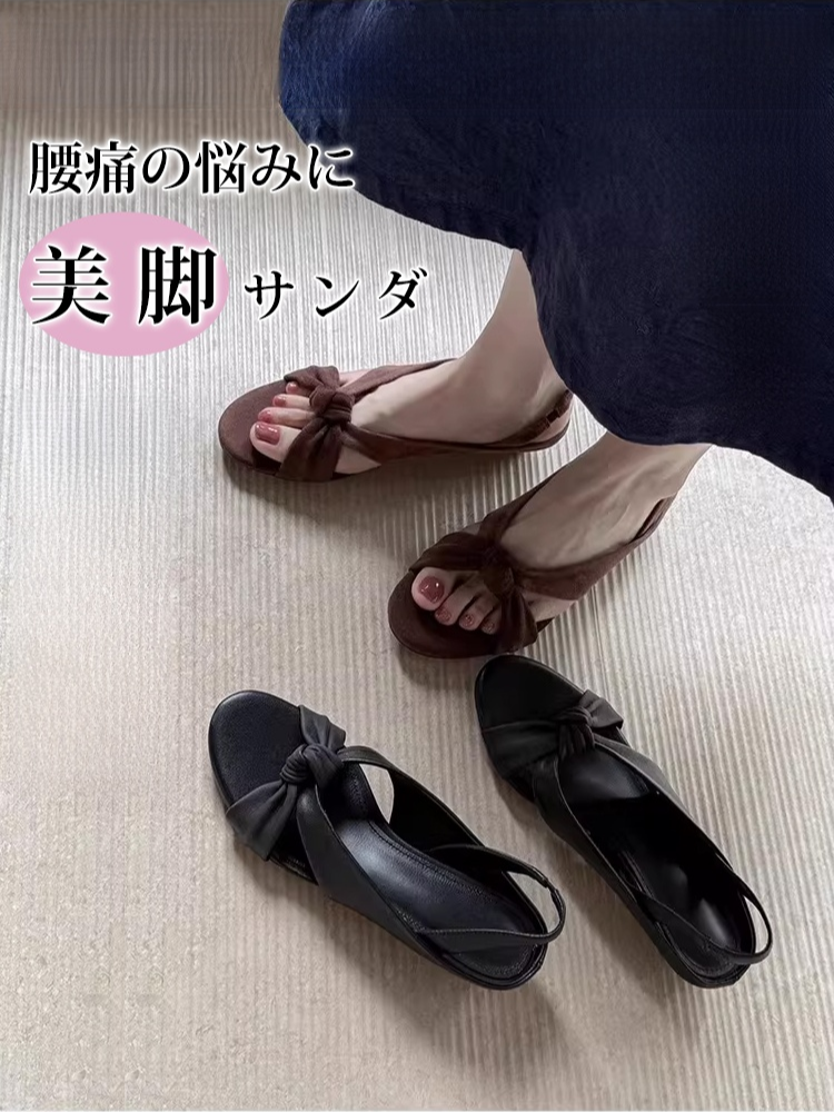 【疲れ知らずの履き心地】羊革ハンドメイドローマンサンダル