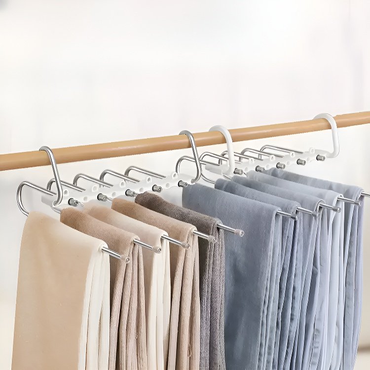 折りたたみ式伸縮ズボンハンガー