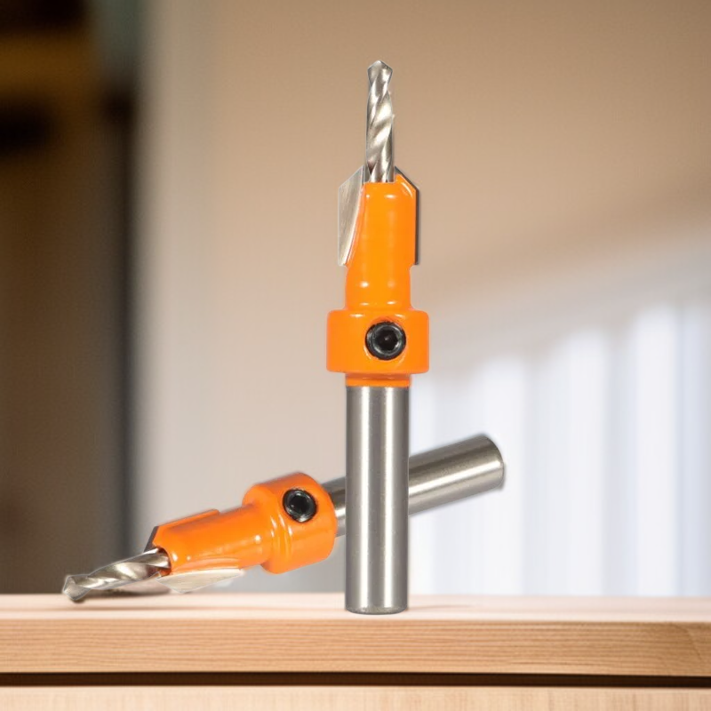 5, 8MM Shark Countersink Router Bit Screw Extractor Woodworking Milling Cutter