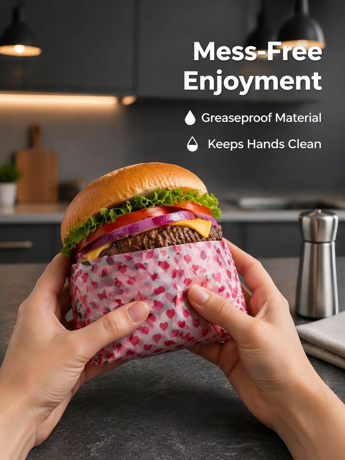 Greaseproof Food Grade Sandwich and Burger Wrapping Paper