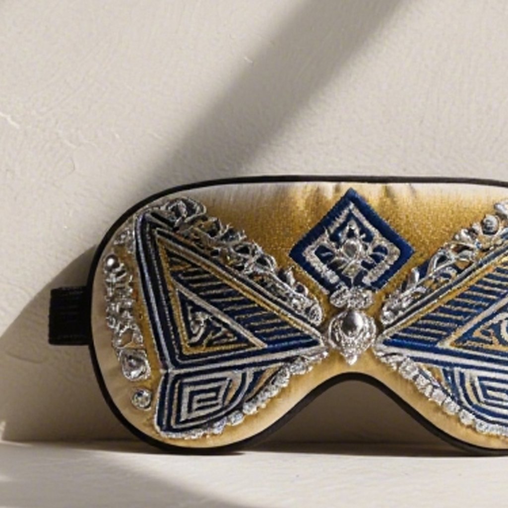 부드러운 소재의 휴식 안대 클로즈업