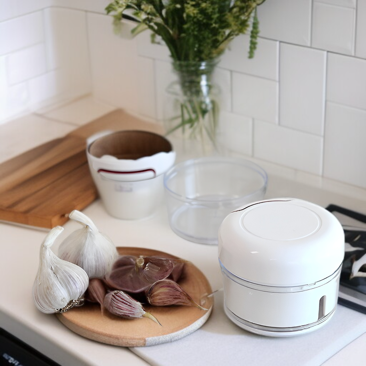 다용도 미니 야채 마늘 다지기 이유식 양파 고기 믹서기