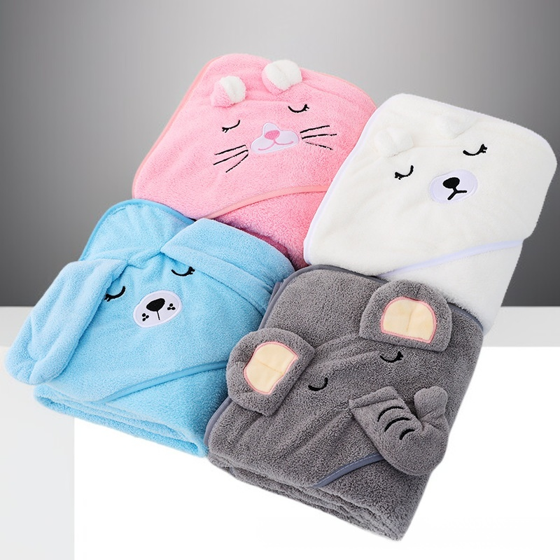 可愛卡通斗篷浴袍