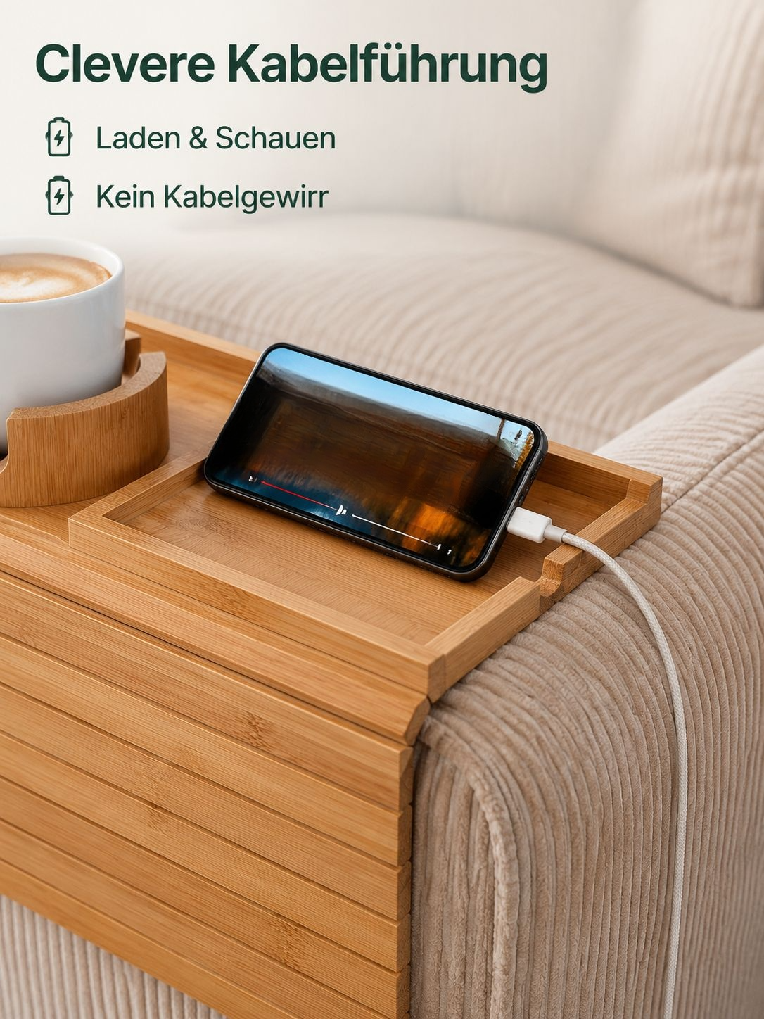 Tablett für Sofas aus Holz, Armlehnentablett für Sitzsäcke, tragbares, faltbares Magnettablett, quad