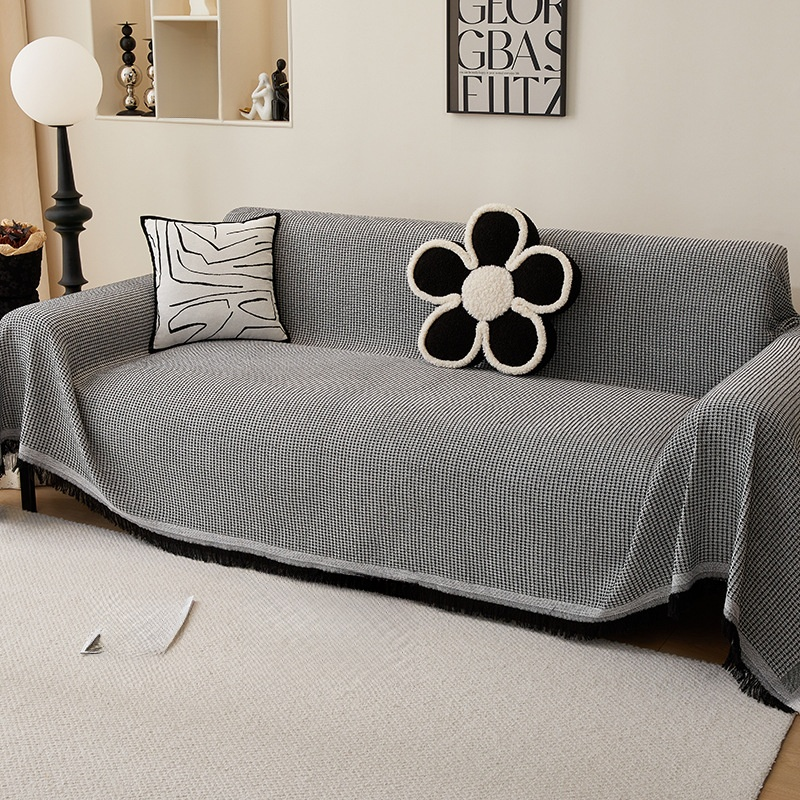 Cream Waffle Sofa Cushions