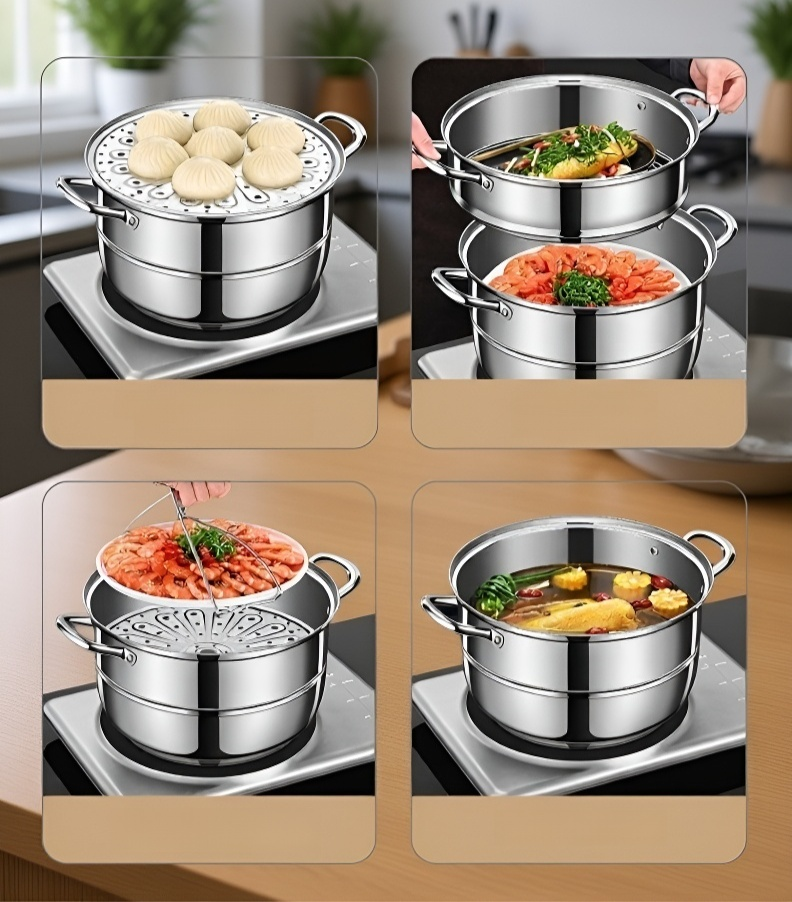 주방에서 사용하는 타임드 스티머 모습