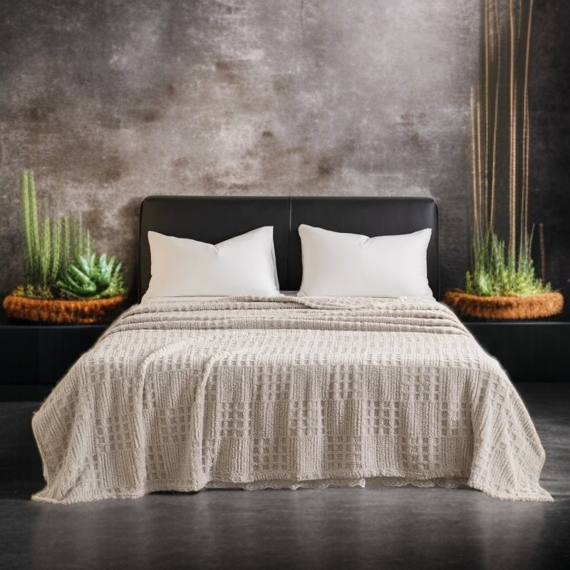 Warm Thickened Knitted Plush Padded Blanket Cover