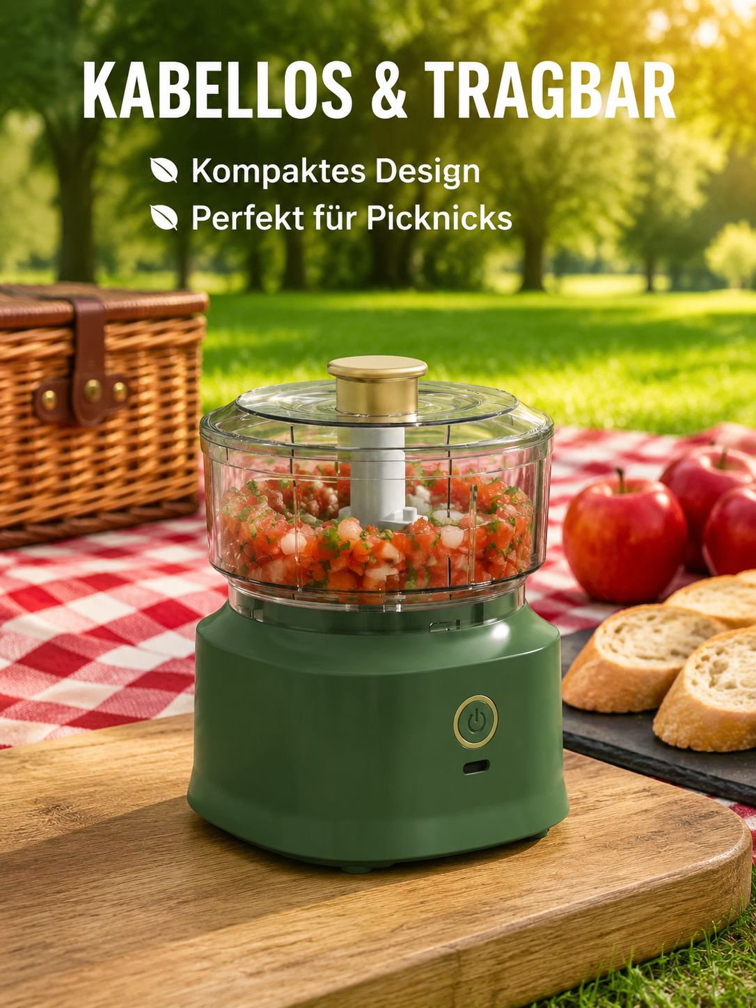Multifunktionaler kabelloser elektrischer Küchenmixer