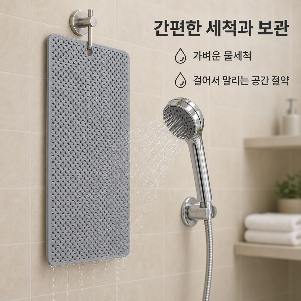 화장실 샤워 미끄럼방지 매트 흡착 방지 욕실 매트