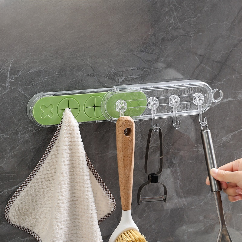 Wall-mounted Telescopic Bathroom Storage Rack with Suction Cups and Multifunctional Hooks