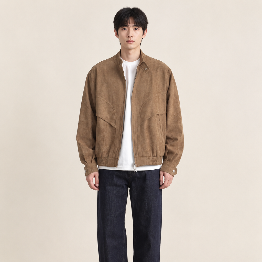 남성 빈티지 스탠드넥 스웨이드 자켓 가을 옷