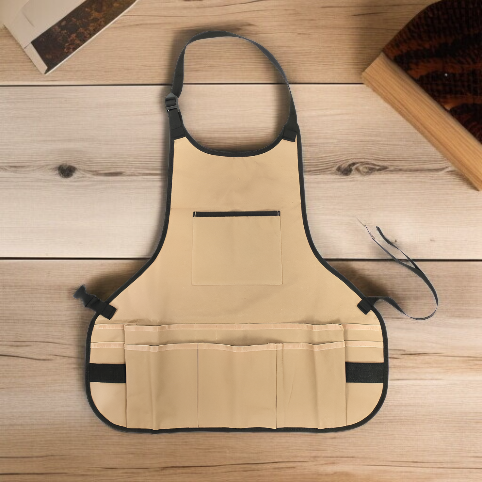 ガーデンツールエプロン 大容量 ガーデニング 収穫用エプロン マルチポケット 自動車修理 マスター作業服