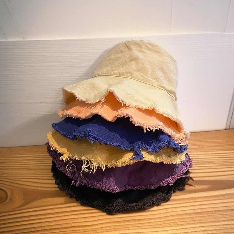 빈티지 올풀림 워싱 코튼 피셔맨 햇 착용 이미지