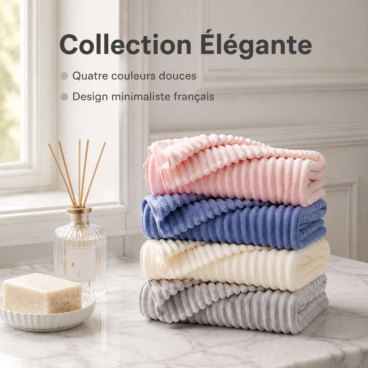Serviette en microfibre corail à séchage rapide et absorbante