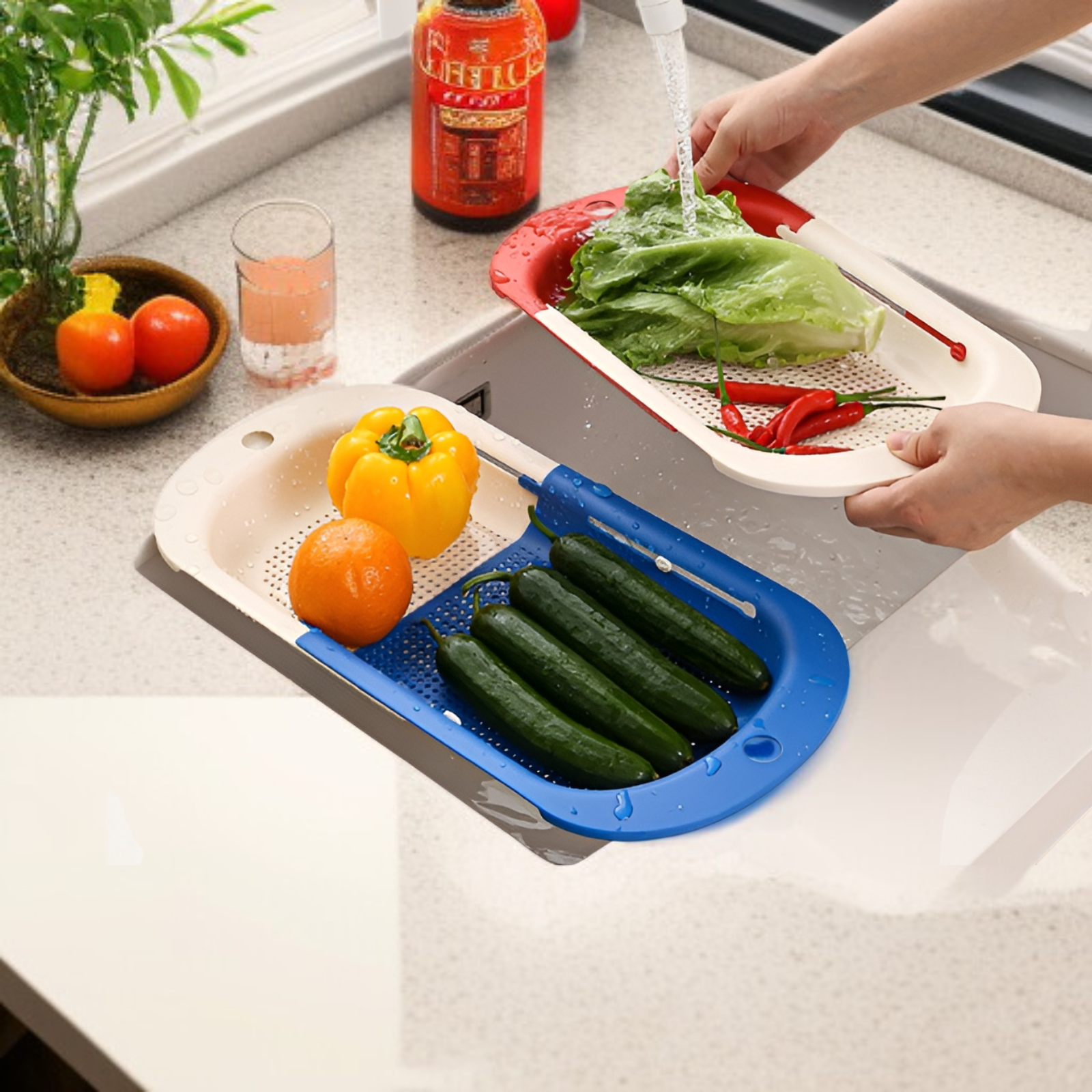 ドーパミン 引き込み式排水バスケット キッチンシンク排水ラック 果物と野菜フィルターバスケット アーティファクト