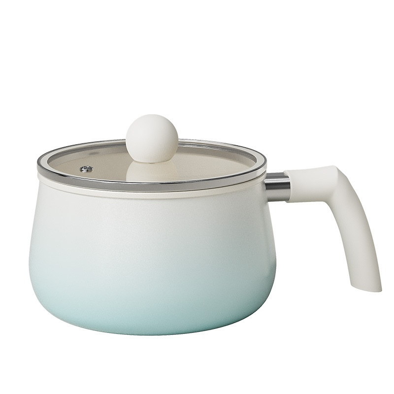 Fluorine-Free Gradient Blue Ceramic Milk Pan