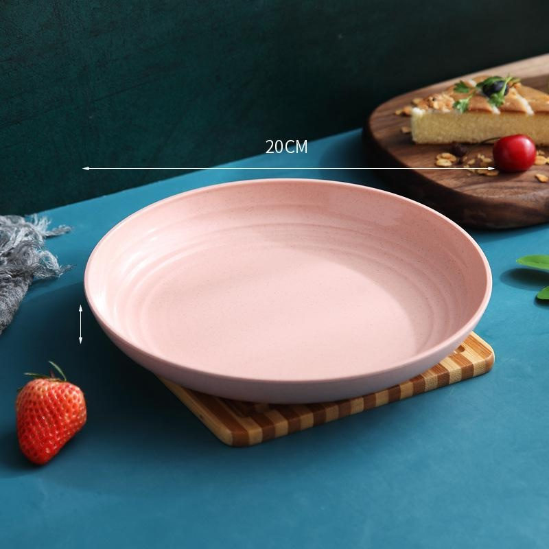 밀짚 친환경 식기 대접시 과일 접시 야채 접시 마른 과일 접시