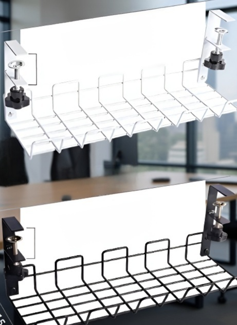 사무용 책상 밑 전선 수납 선반