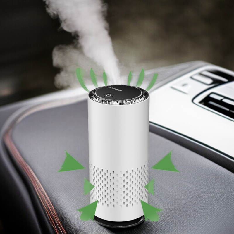 車の空気清浄機マイナスイオン煙と塵の除去小型ポータブルデスクトップ空気浄化