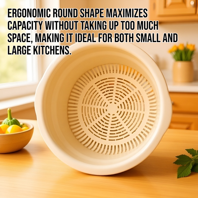 Transparent round drain basket for kitchen use