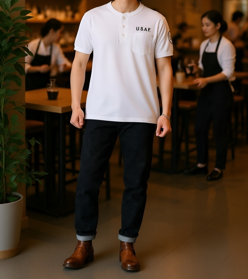 スリムフィットジーンズ着用イメージ