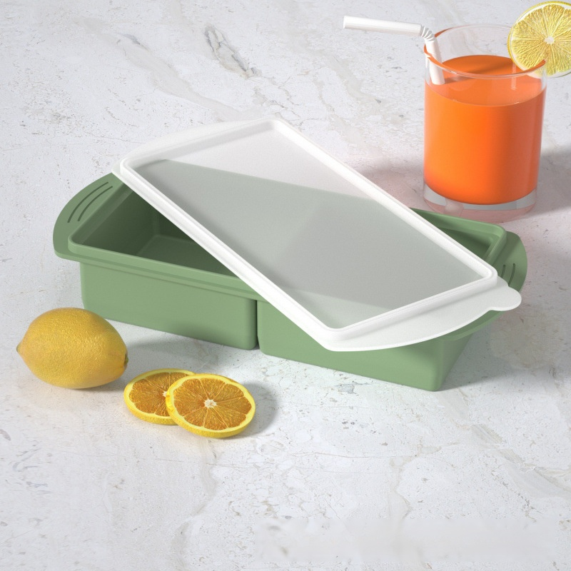 Household 4-Grid Ice Cube Tray with Lid