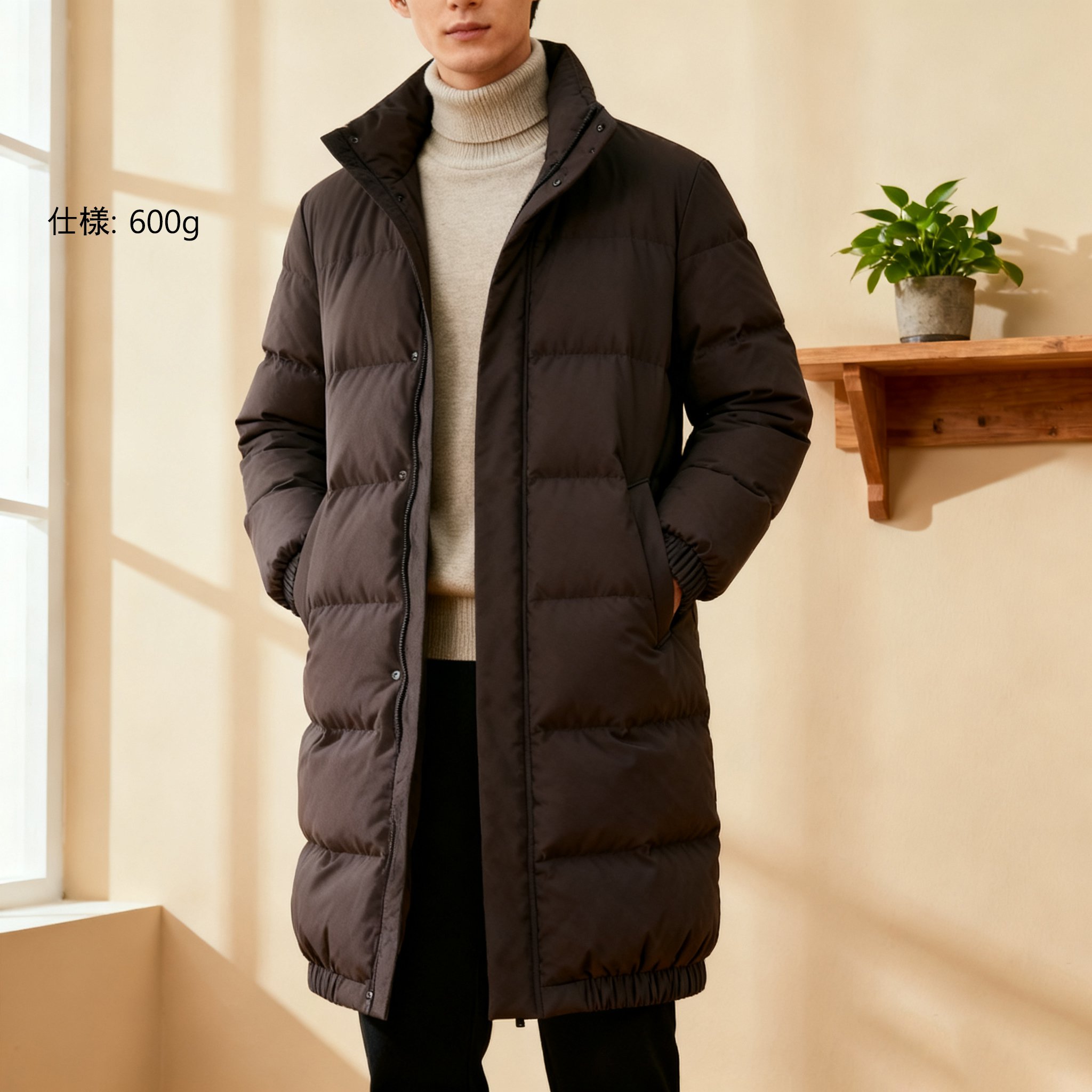 スタイリッシュなメンズコットンジャケット詳細