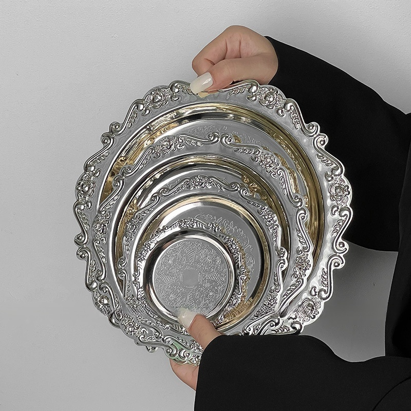 Vintage Engraved Metal Small Tray