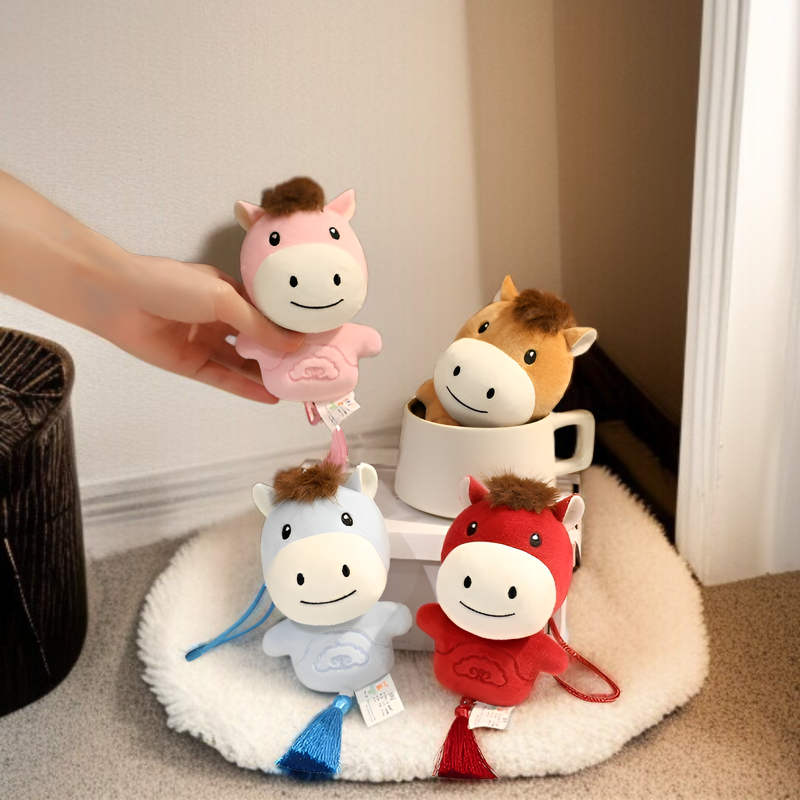 어린 시절 연인의 인형 말띠 마스코트 봉제 키체인