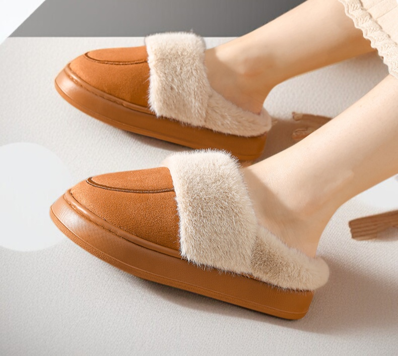 保温綿入りで暖かい室内履きスリッパ
