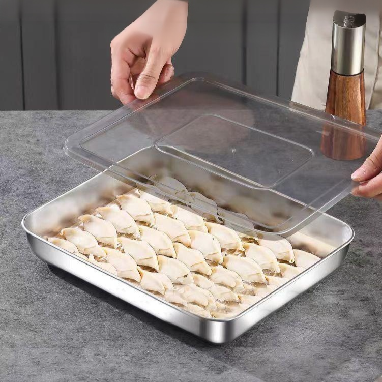 Caja de acero inoxidable con tapa