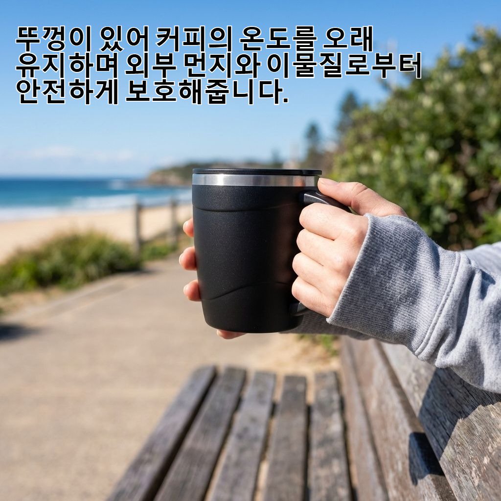 뚜껑이 있는 스테인리스 스틸 커피잔