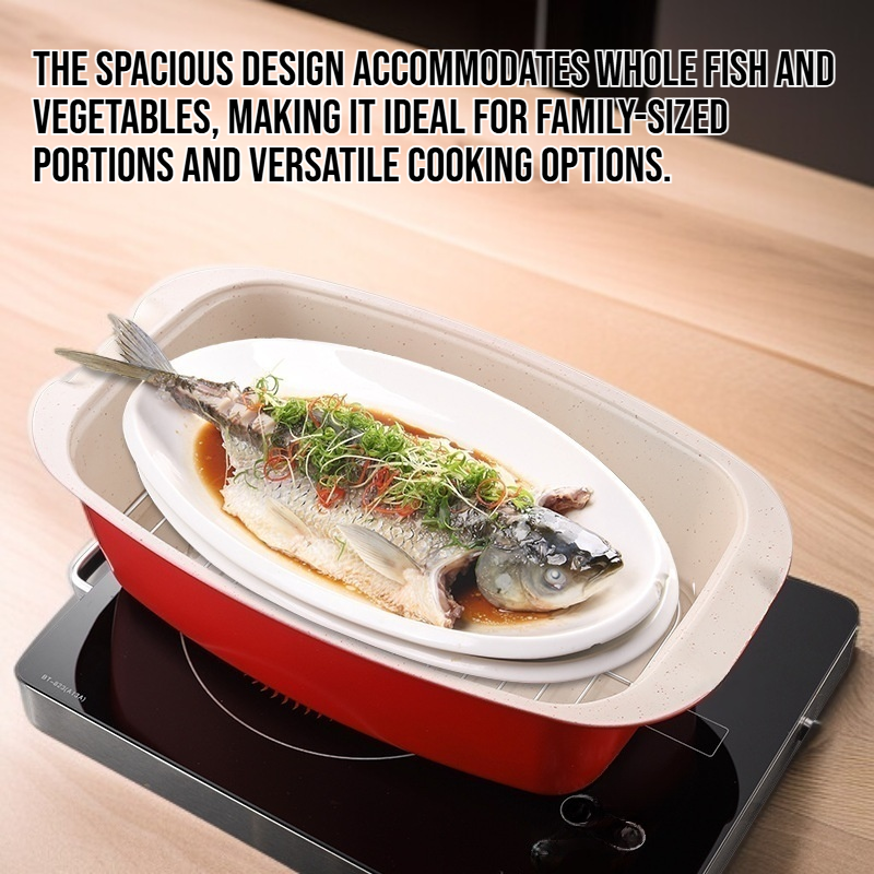 Household Steamed Fish Pot with lid for home kitchen