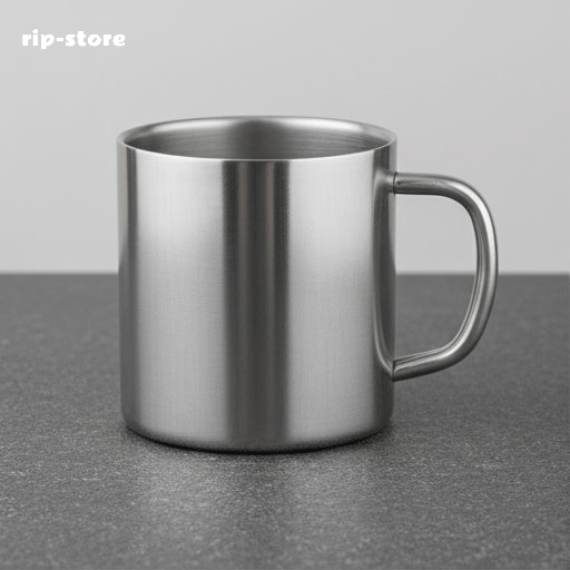 Stainless steel office cups (3 pieces)