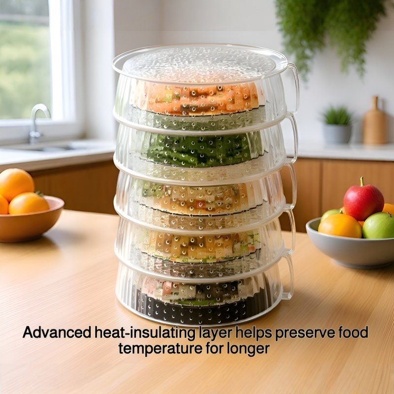 Multifunctional fly-proof and heat-insulating food cover