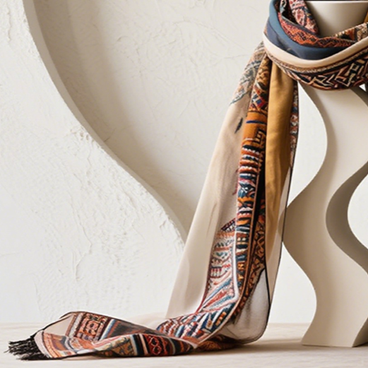 고급 실크 머플러 전체 이미지