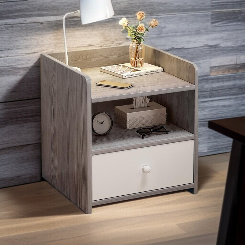 Table de chevet de rangement simple, petite étagère de chevet, armoire de rangement de chevet