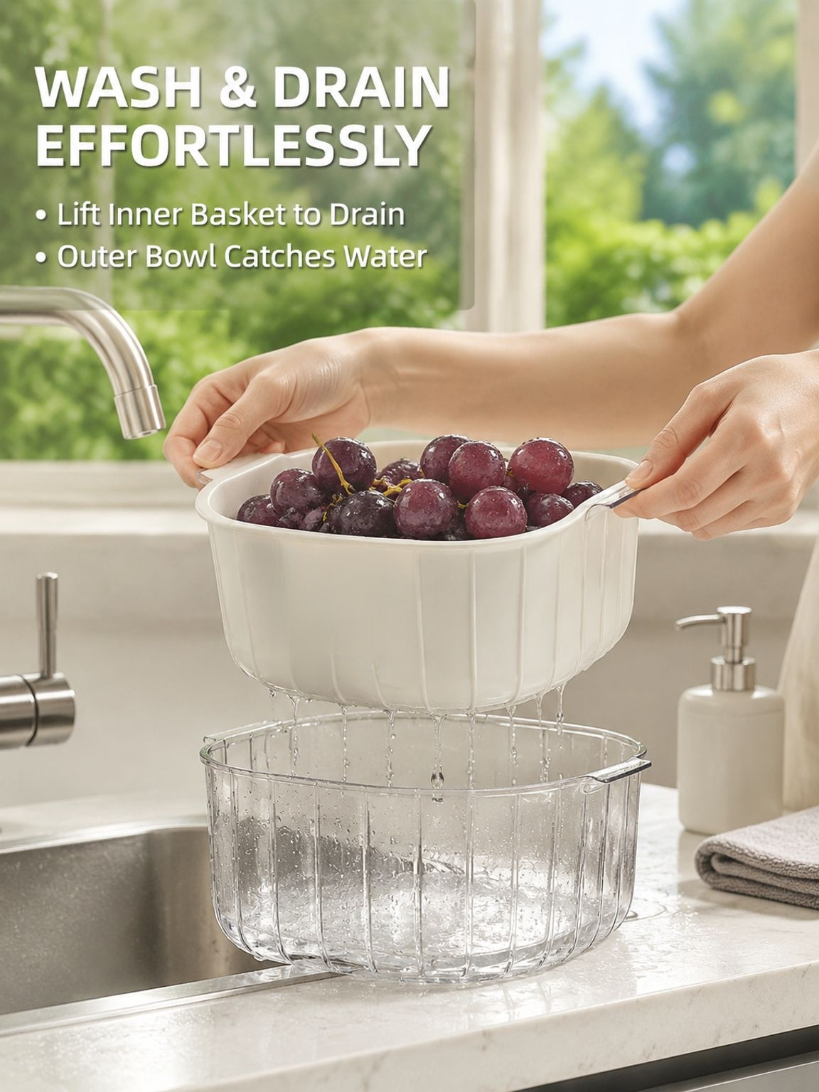 Multipurpose Fruit Drain Basket