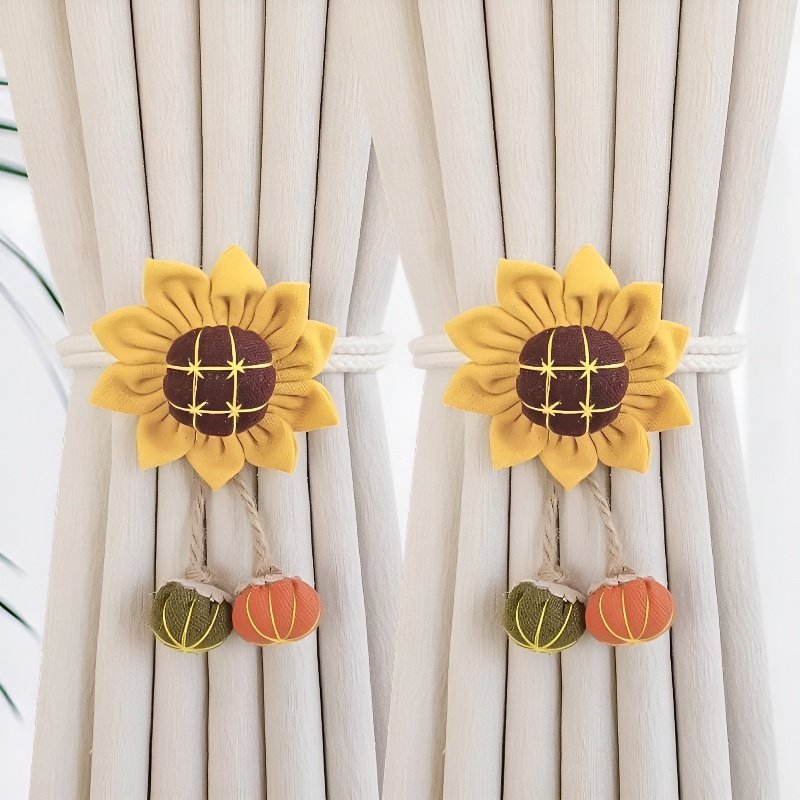 Adjustable Flower Curtain Tieback Rope, Decorative Curtain Holder Strap