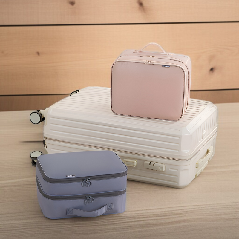 旅行用靴収納バッグ 折りたたみ式 ポータブル 3層 立体 靴バッグ 旅行用