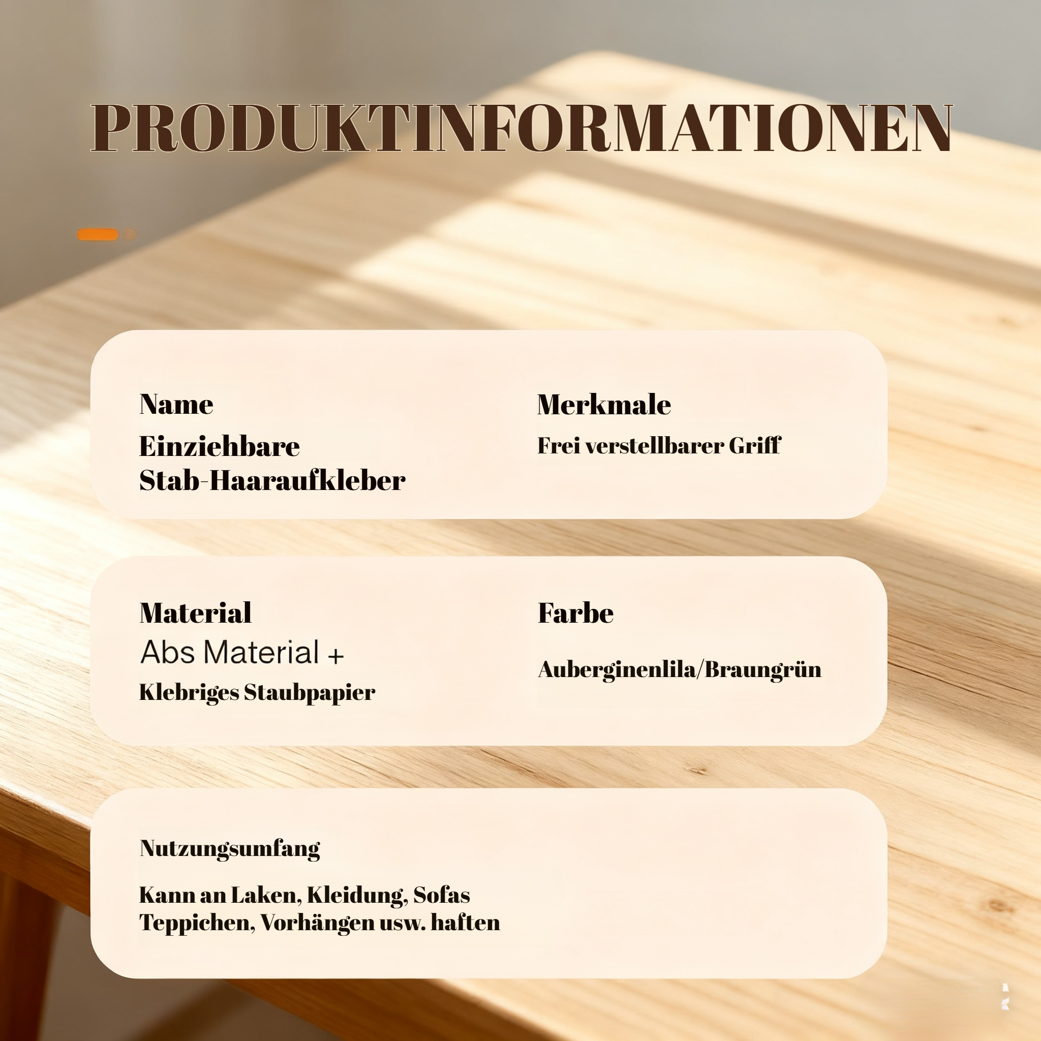 Reinigungssticker mit ergonomischem Griff