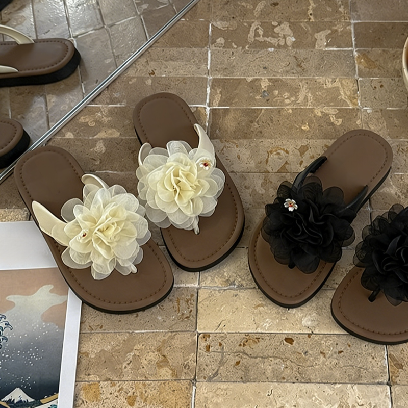 Floral Flat Slippers
