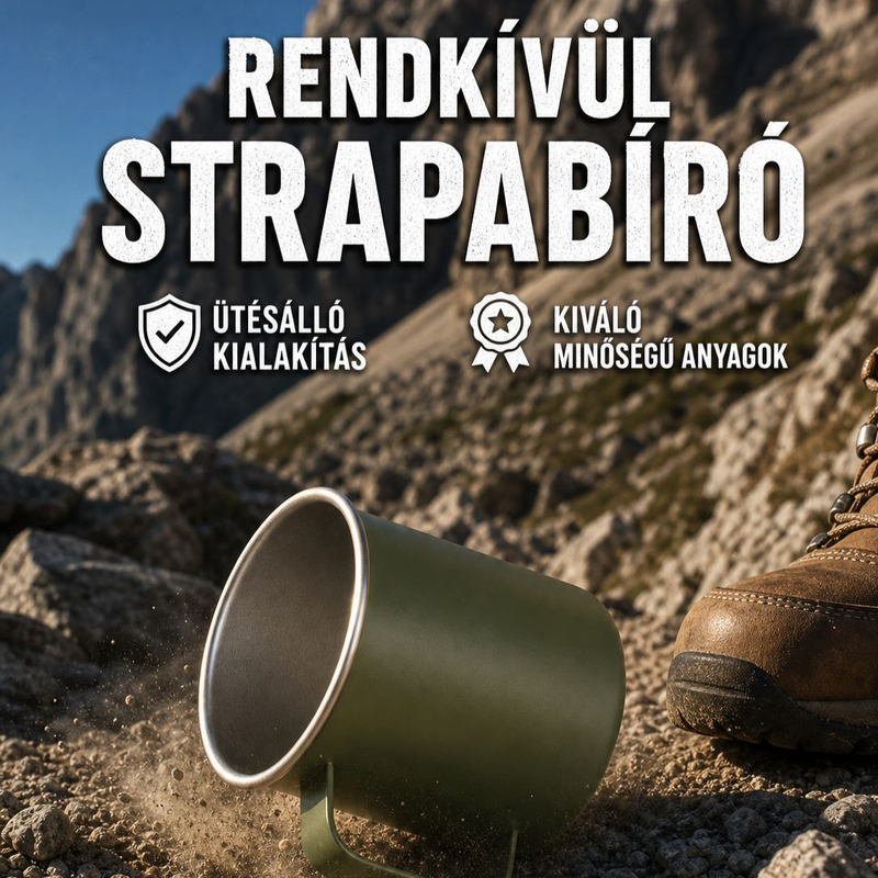 Kültéri kempinghez tervezett ütésálló rozsdamentes acél pohár, otthoni kávésbögre