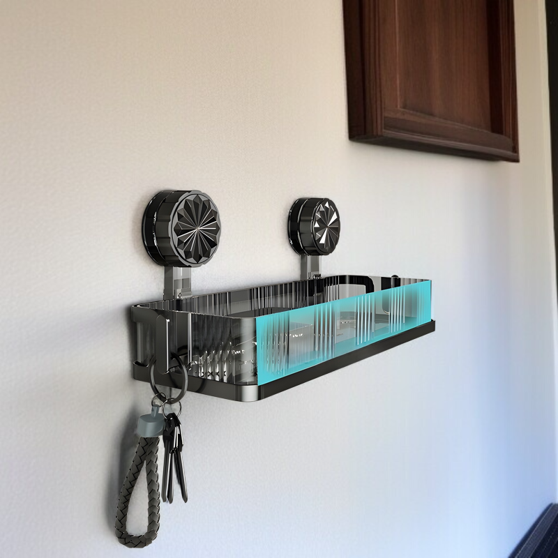 吸盤ラック バスルーム洗面台用品 壁掛け式 パンチフリートイレ トイレ収納ラック