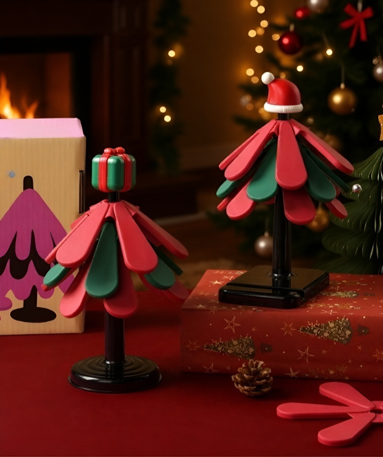 파티 장식용 크리스마스 트리 실리콘 테이블 매트