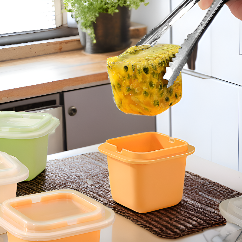 簡単取り外し家庭用角型アイスボックス シングルトレイ 氷保存容器