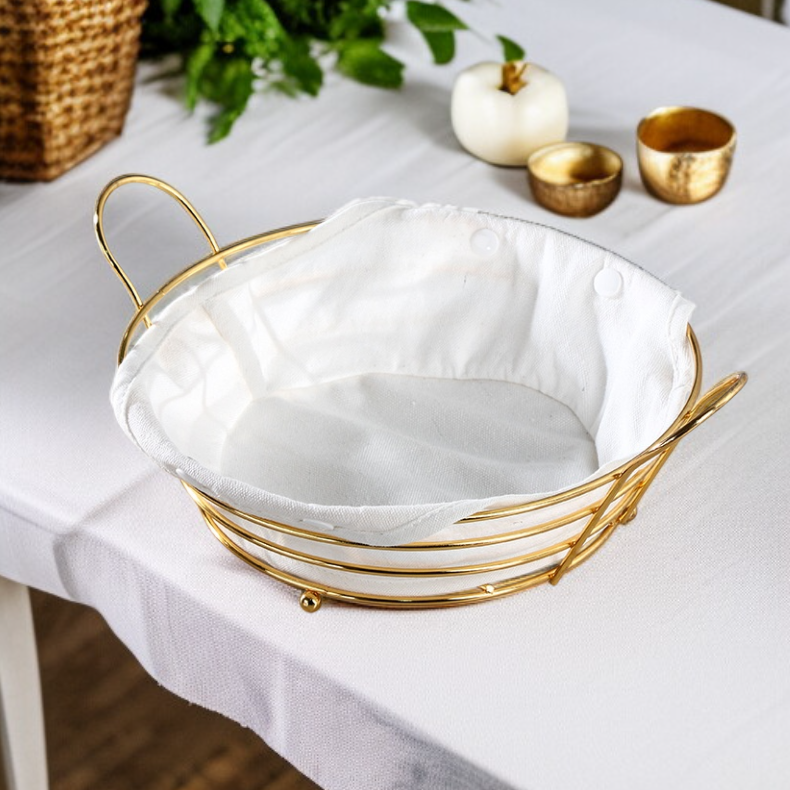 금속 펀칭 손잡이 빵 과일 보관 바구니