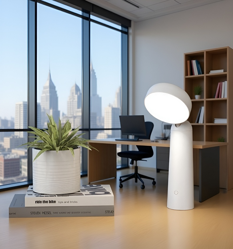 Kabellose LED Tischlampe mit Augenschutz und dimmbarer Helligkeit