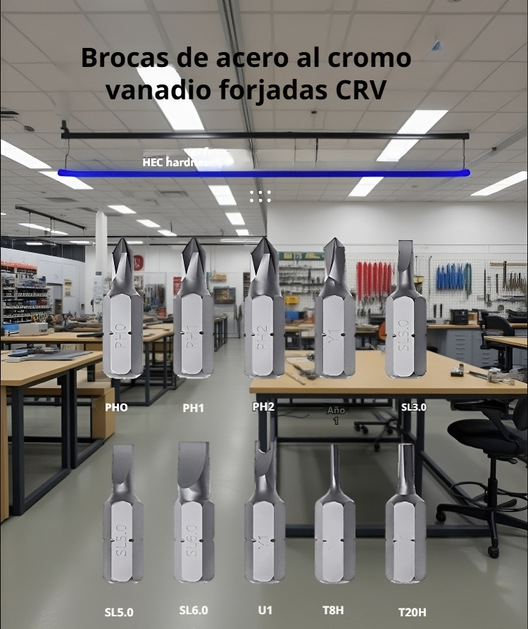 Kit completo de destornilladores y tornillos multifunción